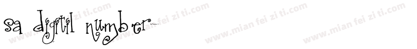 sa digitil number字体转换